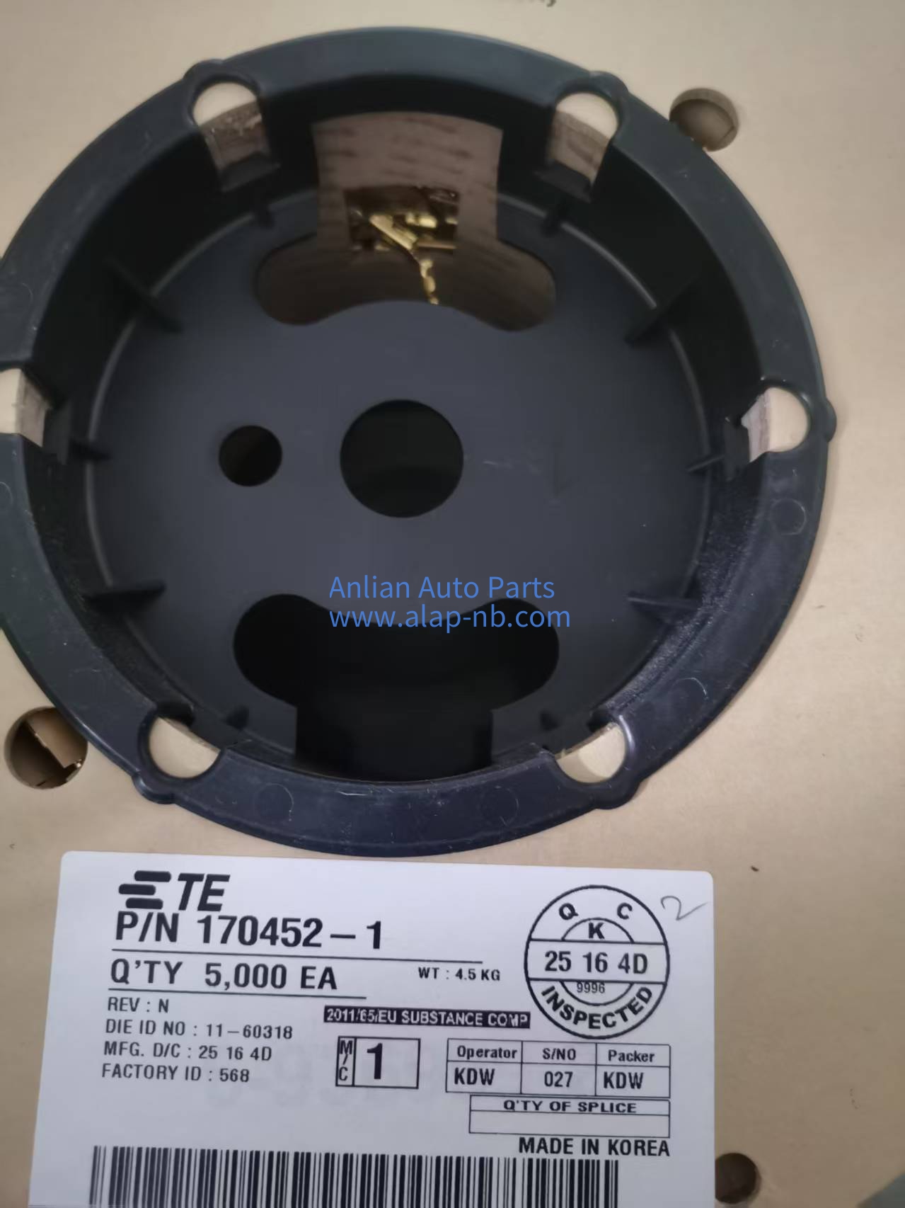 TE  Positive Lock Quick Disconnects specs Brass, Positive Lock 170452-1